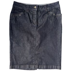TRUSSARDI JEAN Woman’s Blue Pencil Denim Mid-Length Skirt Size L